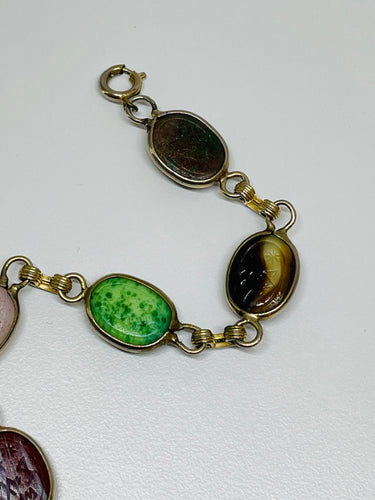 Gold Filled Scarab Bracelet Devil's Details